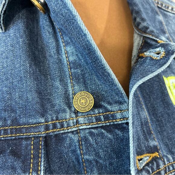 Free People x Sandrine Rose - NWT Tres Cool Oversized Denim Jacket - Picture 4 of 10